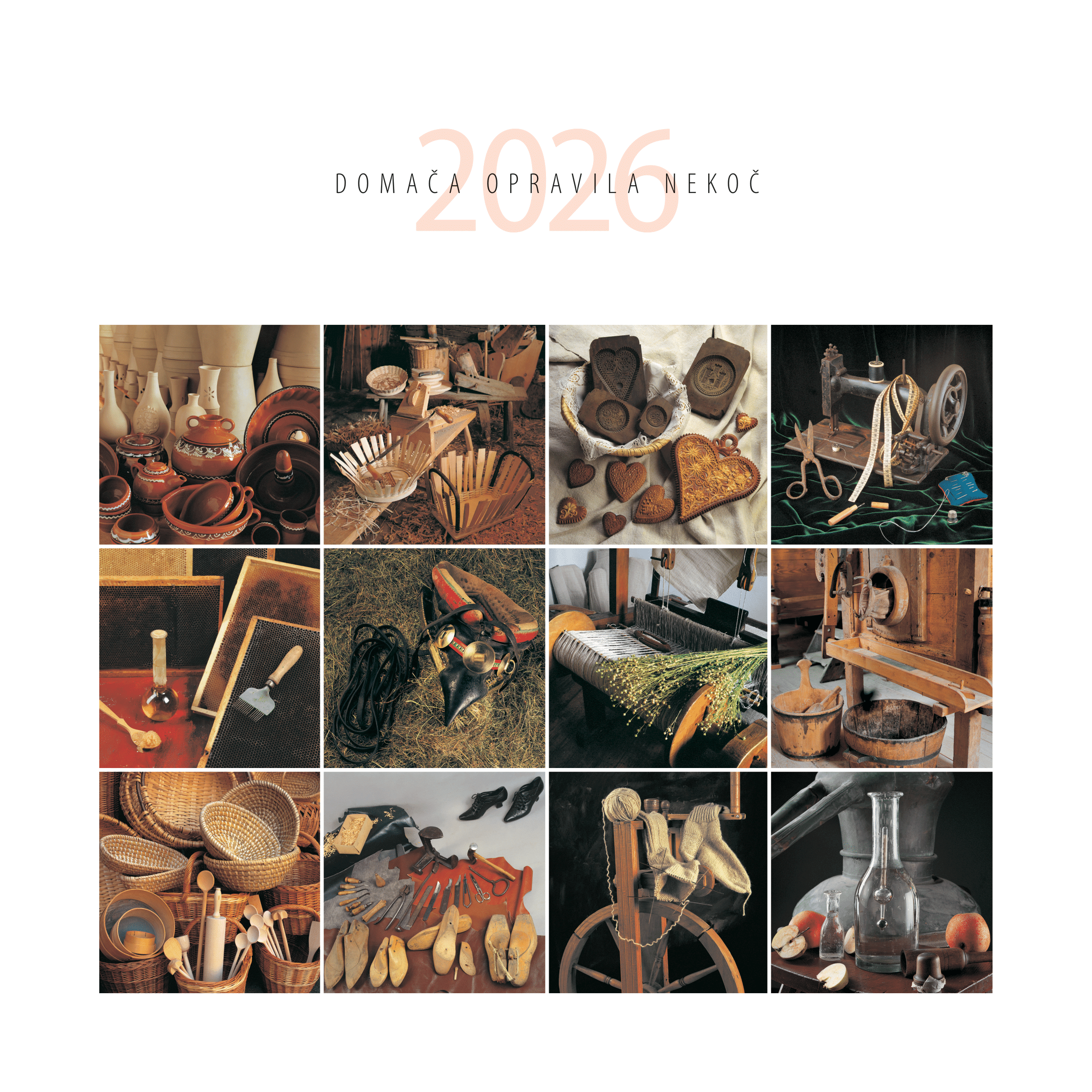 Art.100013 - Koledar BORI_stenski - OBRTI: 300x300 mm - kvadrat, spirala sredina